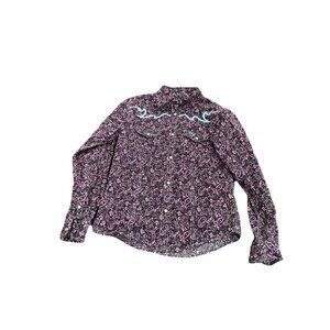 Cowgirl Hardware Snap Button Shirt Girls Large  Rodeo Western Ranch